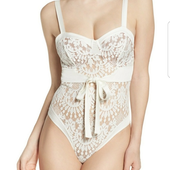 For Love And Lemons Other - For Love and Lemons 🍋 V-Day silk lace bodysuit